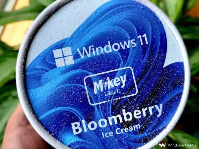 一款蓝色冰淇淋随Windows 11 发布而来